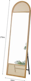 Καθρέφτης Τοίχου - Δαπέδου (50x170) Spitishop Taranto Natural