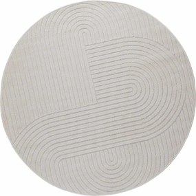 vidaXL Χαλιά χώρου Γύρος PALMERAS Κρεμ Ø 160 CM Πολυεστέρας