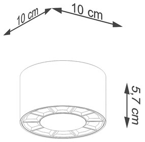 Sollux Φωτιστικό οροφής Dio 9,9xLED/10w, Χρώμα άσπρο