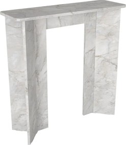 Κονσόλα Mara Megapap χρώμα λευκό εφέ μαρμάρου 90x29,6x91,8εκ.