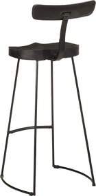 vidaXL Bar Stools 2 τεμάχια Μαύρο 49x43x103 cm Στερεό ξύλο Mango