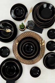 Ceramic Dinner Set (24 Pieces) TY040424F650A841600MAET600 Black
Gold