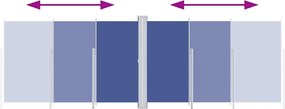 vidaXL Σκίαστρο Πλαϊνό Συρόμενο Μπλε 220 x 600 εκ.