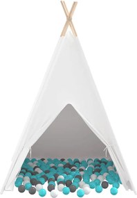 vidaXL Σκηνίτσα Teepee Λευκό 120 x 120 x 150 cm