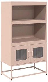 vidaXL Highboard Ροζ 68x39x123 cm Ατσάλι