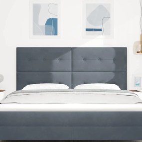 vidaXL Κεφαλάρι με κεφαλάρι Σκούρο Γκρι 180 cm Τεχνητό Δέρμα