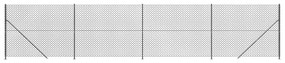 vidaXL Συρματόπλεγμα Περίφραξης Ανθρακί 1,4 x 10 μ. με Βάσεις Φλάντζα