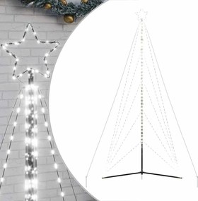 vidaXL Χριστουγεννιάτικο δέντρο LED 615 LED Ψυχρό Λευκό 404,5 εκ.