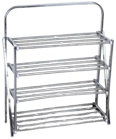 Πτυσσόμενη ραφιέρα παπουτσιών αλουμινίου 4 επιπέδων - ZD04 - 522664