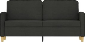 vidaXL Καναπές Διθέσιος Μαύρο140 εκ. Υφασμάτινος