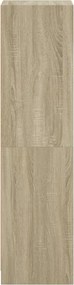 vidaXL Ντουλάπι Sonoma Δρυς 35 x 37 x 142 εκ. με Γυάλινη Πόρτα