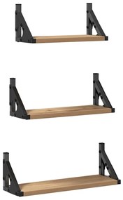 vidaXL Σετ ραφιών τοίχου με ράφι 3 pcs artisan δρυς 37 x 12 x 13 εκ.