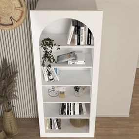 ΒΙΒΛΙΟΘΗΚΗ VOILA MEGAPAP ΧΡΩΜΑ ΛΕΥΚΟ 74X35X180ΕΚ.