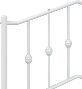 vidaXL Ανταλλακτικό κεφαλάρι Λευκό 107 εκ. Μεταλλικό
