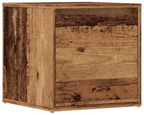 Συρτάρι-κουτί παλιό ξύλο 40,5x40x40 cm Ξύλο μηχανής - Καφέ