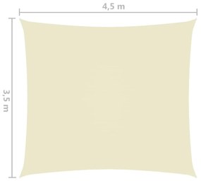 vidaXL Πανί Σκίασης Ορθογώνιο Κρεμ 3,5 x 4,5 μ. από Ύφασμα Oxford