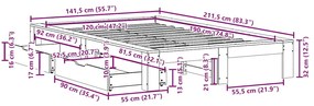 ΣΚΕΛΕΤΟΣ ΚΡΕΒ. ΧΩΡΙΣ ΣΤΡΩΜΑ ΛΕΥΚΟ 120X190 ΕΚ ΜΑΣΙΦ ΠΕΥΚΟ 3309018