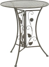 Τραπεζαρία κήπου Abriel pakoworld σετ 3τεμ μέταλλο ανθρακί antique