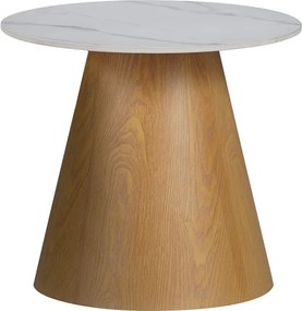 Τραπέζια σαλονιού Soleire Inart σετ 2τεμ λευκό μαρμάρου sintered stone