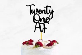 Σετ των 2 Intra απο ξύλο plywood 3mm-4mm πάχος – Twenty One AF Cake Topper Δίασταση  20x20 cm INTRAFABR-70131857