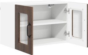 vidaXL Ραφιέρα τοίχου PORTO 2 pcs Καφέ δρυς Επεξεργασμένο Ξύλο