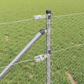 vidaXL Εξαγωνική Φράχτη με Στύλο 50 x 0,6 μ Γαλβανισμένος Χάλυβας