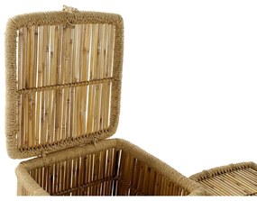 Σετ καλαθιών DKD Home Decor Φυσικό Bamboo Σχοινί (2 Τεμάχια)