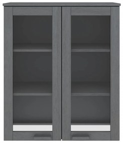 vidaXL Πάνω Μέρος Ντουλαπιού HAMAR Γκρι 85x35x100 εκ. Μασίφ Πεύκο