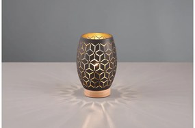 Επιτραπέζιο Φωτιστικό 1xE27 Φυσικό Ξύλο Bidar Trio Lighting-R51571080-Μαύρο-Χρυσό R51571080