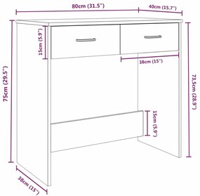 ΓΡΑΦΕΙΟ ΚΑΠΝΙΣΤΗ ΔΡΥΣ 80 X 40 X 75 ΕΚ. ΑΠΟ ΕΠΕΞΕΡΓΑΣΜΕΝΟ ΞΥΛΟ 815474