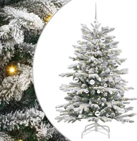vidaXL Τεχνητό Χριστουγεννιάτικο Δέντρο με Άξονα Λευκό 150 cm