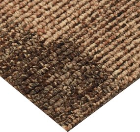 vidaXL Χάλι Δαπέδου 20 τμχ. Καφέ 50 x 50 cm PP Χαμηλός πέλος