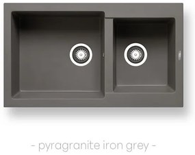 Pyramis Νεροχύτης Pyragranite Alazia 86x50 1 3/4Β Iron Grey