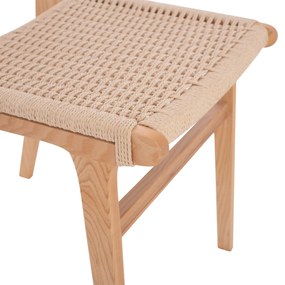 Καρέκλα Ignacio Rubberwood Σχοινί Φυσικό 50x60x87Υεκ.