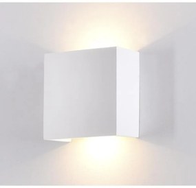 Adeleq Απλίκα Γύψινη Κύβος Up Down G9 Max25W 15x15x7cm Λευκό 21-11031