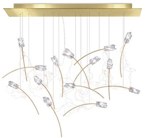 Φωτιστικό Οροφής - Ράγα Tulip 14 Linear Gold Slamp