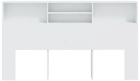 vidaXL Κεφαλάρι Με Αποθηκευτικό Χώρο Λευκό 180 x 19 x 103,5 εκ.