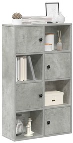 vidaXL Βιβλιοθήκη Γκρι Σκυροδέματος 60x24x101,5 εκ. Επεξεργ. Ξύλο