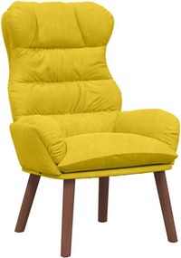 vidaXL Πολυθρόνα Κίτρινο 69 x 74 x 93 εκ. Βελούδο