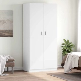 vidaXL Ντουλάπα Λευκή 90 x 52 x 200 εκ. από Επεξ. Ξύλο