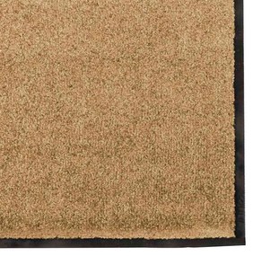 vidaXL Χαλάκι Εξώπορτας Κρέμα και Μαύρο 120 x 250 cm