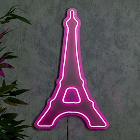 Διακοσμητικό Φωτιστικό Τοίχου Eiffel Tower Paris 395NGR2492 28x55,5cm Led 36W Pink Wallity