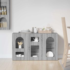 vidaXL Πλαϊνό γραφείο ELST Γκρίζο Σονομα 100 x 35 x 59 εκ