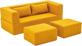 Διθέσιος Καναπές Πορτοκαλί VILORO 90x200x75