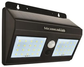 Απλίκα με Ηλιακό Panel & ΑνιχΚίνησης 6500Κ ABS Μαύρο 145-20811 Eurolamp-145-20811-Μαύρο 145-20811