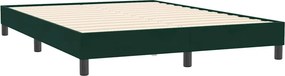 vidaXL Box Spring Κρεβάτι χωρίς στρώμα Σκούρο πράσινο Βελούδινο