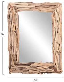 Καθρέπτης Τοίχου TWIGS C4440 Driftwood Φυσικό 62x10x82Υ εκ. 62x10x82 εκ.