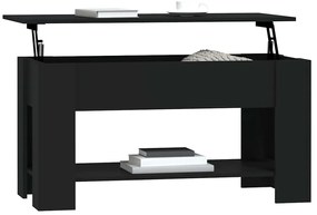 vidaXL Τραπεζάκι Σαλονιού Μαύρο 102x49x42 εκ. από Επεξεργασμένο Ξύλο