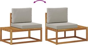 vidaXL Σειρά Καναπέ Εξωτερικού με μαξιλάρι 2 pcs Φυσικό