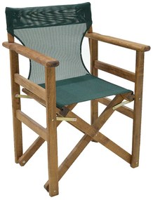 Καρέκλα-πολυθρόνα σκηνοθέτη Retto pakoworld μασίφ ξύλο οξιάς καρυδί-πανί κυπαρισσί Model: 237-000019